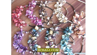 multi flowers necklaces shells nuged wholesale 